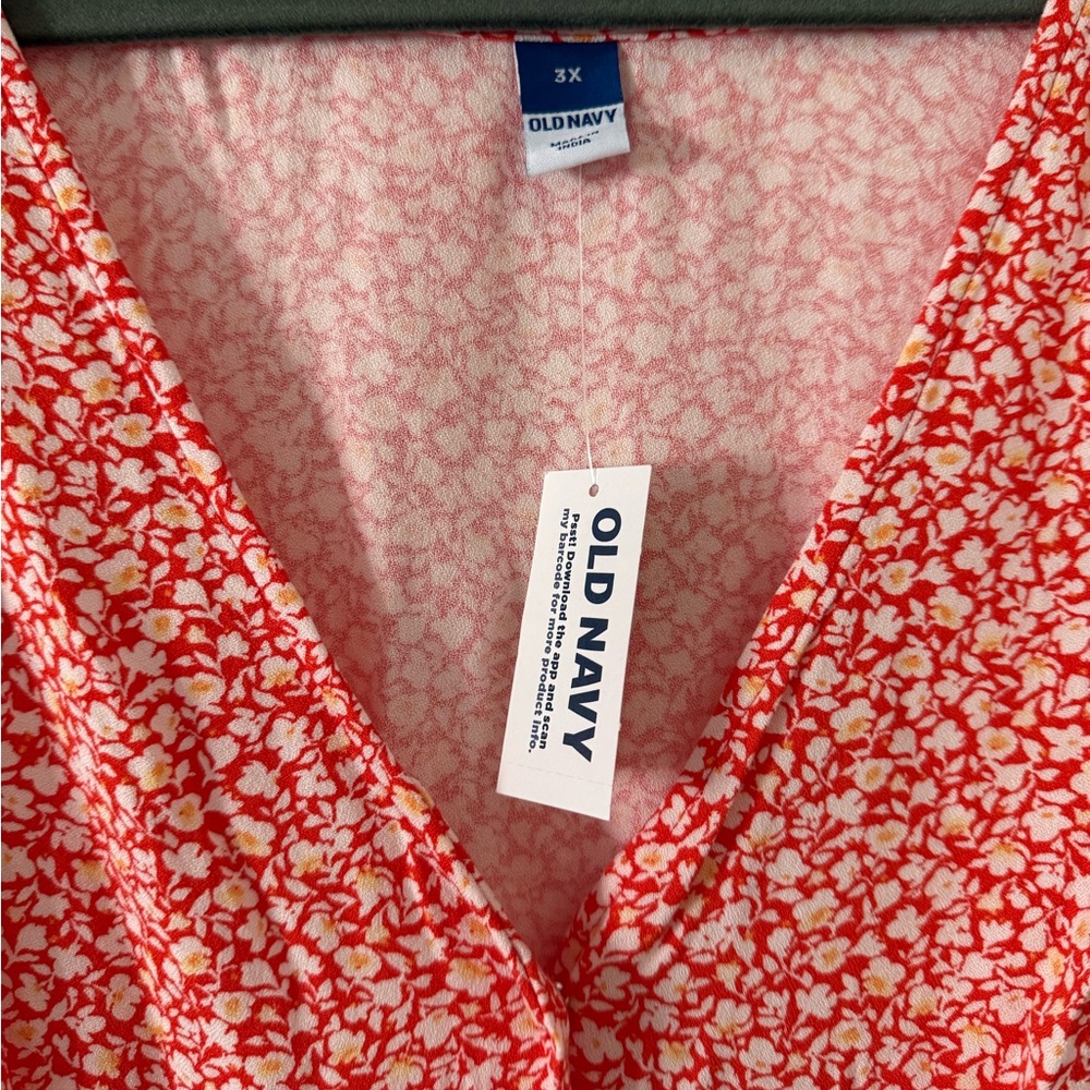 Old Navy Coral 3X Dress 🌞 NEW WITH TAGS - Picture 2 of 10